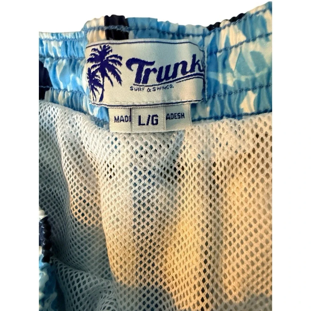 Trunks Brand Men Swim Trunks L Panda Bamboo‎ Blue Beach Mesh Lined Pool